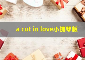 a cut in love小提琴版